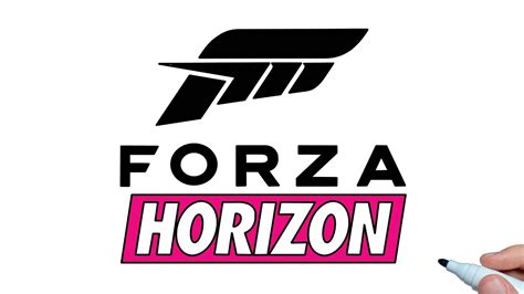 How To Draw Forza Horizon Logo Step By Step Forza Motorsport Youtube