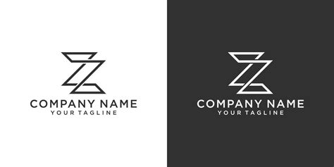 Letter Z Or Zz Monogram Logo Design Vector Vector Art At Vecteezy