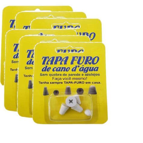 Kit 6 Tapa Furo Para Cano De Água 5 Medidas Fácil Instalação no Shoptime