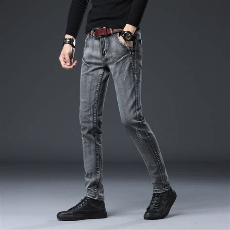 Lange Jeans Mannen Zwart Potlood Broek Top Broek S Grandado