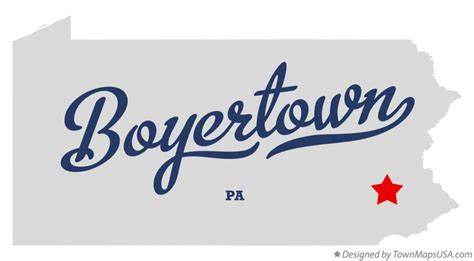 Map of Boyertown, PA, Pennsylvania