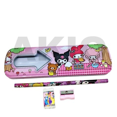 Jual Tempat Pensil Anak Set Alat Tulis Karakter Kuromi My Melody Sanrio