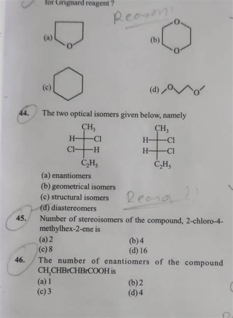 The Two Optical Isomers Given Below Namely Filo