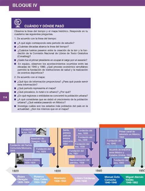 Historia Quinto grado Página 114 de 194 Libros de Texto Online