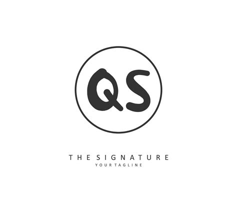 Q S Qs Initial Letter Handwriting And Signature Logo A Concept