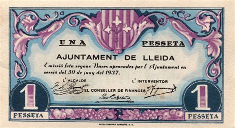 1 Peseta Lleida Commune de Lérida Numista