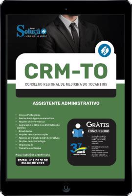 Apostila CRM TO Em PDF Assistente Administrativo