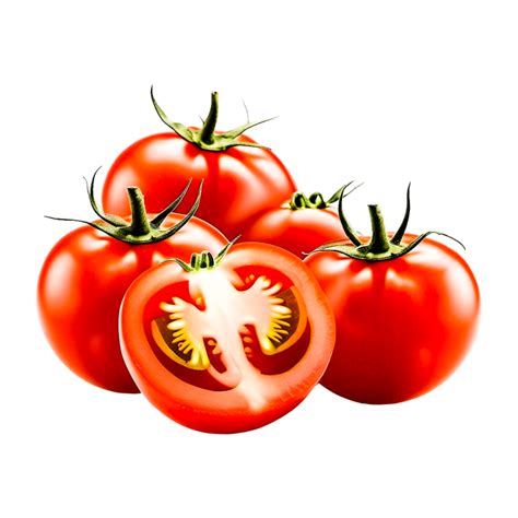 Fresh Tomatoes With Leaves Generative Ai Png