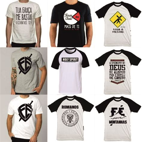 Camisetas Gospel Frases Kit Unidades No Elo Loja Das Camisetas