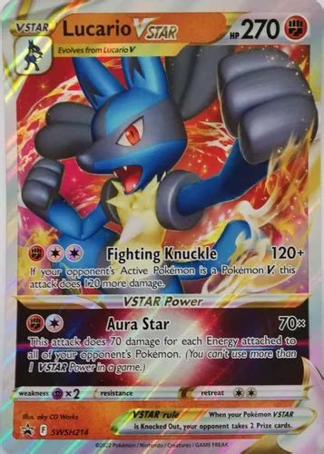 Pokémon Tcg Lucario Vstar Swsh214 Jumbo Card Meses sin interés