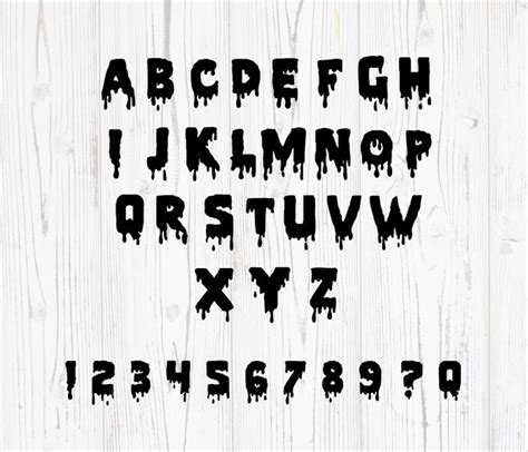 Dripping Font Svg Dripping Alphabet Cut Files Svg File For Cricut