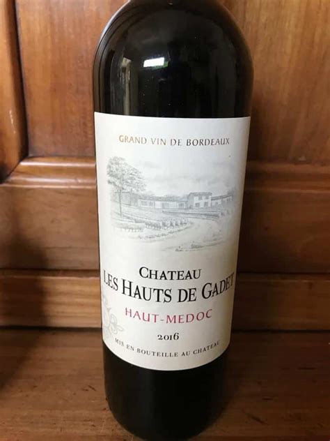 Ch Teau Les Hauts De Gadet Rouge Aoc Haut M Doc De Ch Teau Les Hauts De