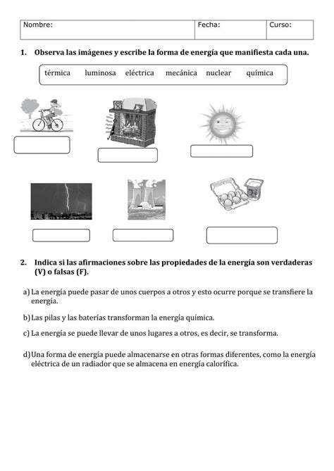 Ficha Pdf Online De La Energía Fichas Cuadernos Interactivos Ciencias De La Naturaleza