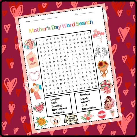 Mothers Day Word Search Puzzles Mothers Day Activities Made By Teachers