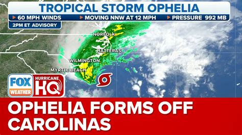 Tropical Storm Ophelia Forms Off Carolinas As Strong Winds Rain To