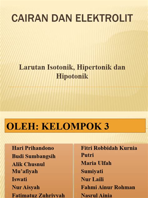 Isotonik, Hipertonik Dan Hipotonik | PDF