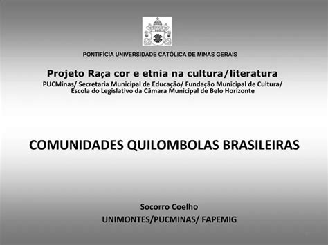 Ppt Comunidades Quilombolas Brasileiras Powerpoint Presentation Free