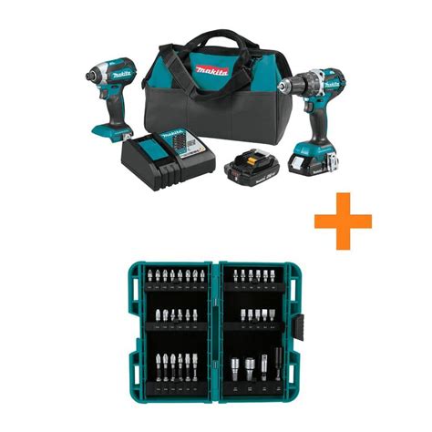 Makita 18V LXT Lithium Ion Compact Brushless 2 Pc Combo Kit With