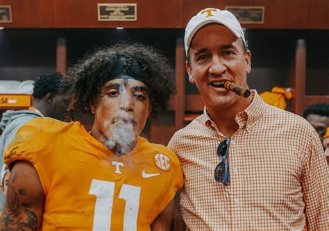 Tennessee’s Jalin Hyatt, Peyton Manning, Josh Heupel break out cigars after Alabama win