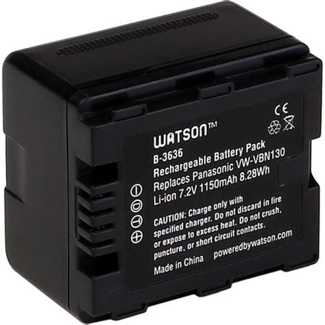 Watson VW VBN130 Lithium Ion Battery Pack 7 2V 1150mAh B 3636