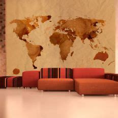 Papier Peint Intiss Tea Map Of The World Pas Cher