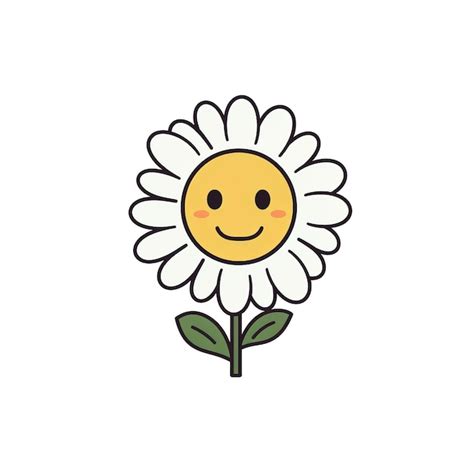 Premium Ai Image Smiley Face Shaped Like A Daisy Flower