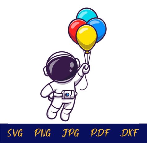 Space Svg Cute Space Astronaut Svg Astronaut Png Cut Files Etsy