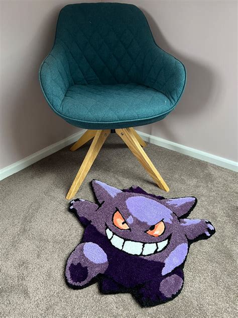 Gengar Rug Pok Mon Rug Cool Rug Handmade Tufted Rug Etsy Uk