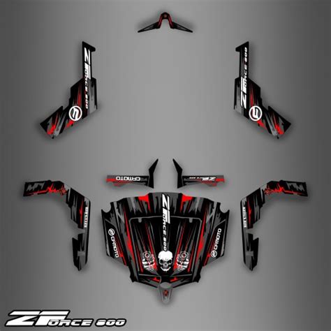 Kit D Coration Red Edition Idgrafix Cf Moto Zforce