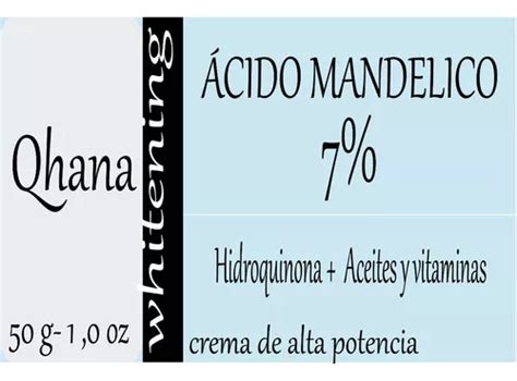 Crema Blanqueadora Hidroquinona Mandelico 7 50gr Cuotas Sin Interés