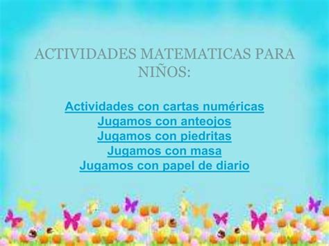 Pensamiento Matematico En Preescolar Ppt