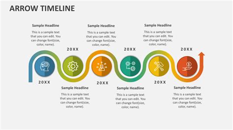 Arrow Timeline PowerPoint Presentation Slides - PPT Template