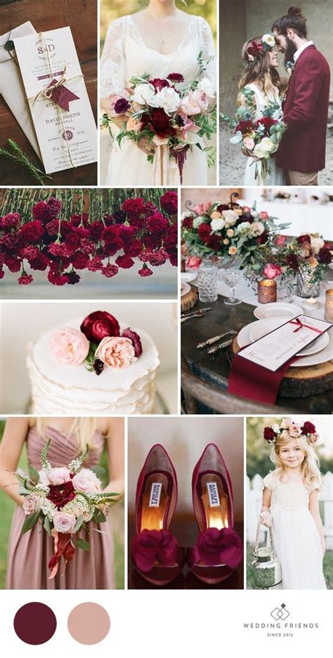 Marsala And Dusty Rose Colour Inspiration Wedding Friends Dusty