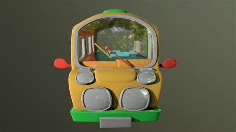 Bus Cartoons 3d Model Turbosquid 1385851