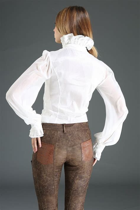 Chemise Gothique Pour Femme Style M Di Vale Jabot Steampunk De