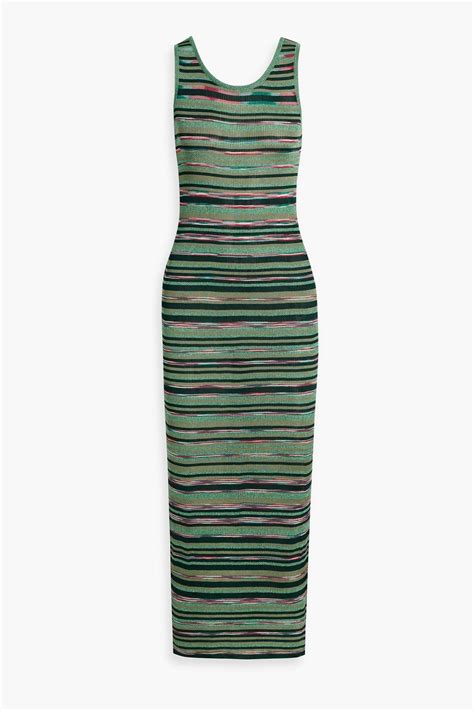 MISSONI Metallic Space Dyed Ribbed Knit Midi Dress THE OUTNET