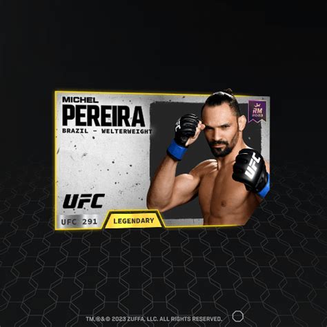 Michel Pereira 2023 UFC 291 Event Set LEGENDARY NFT For Sale 2022