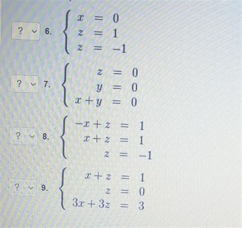 Solved Point Match Each System Of Linear Equations With Chegg