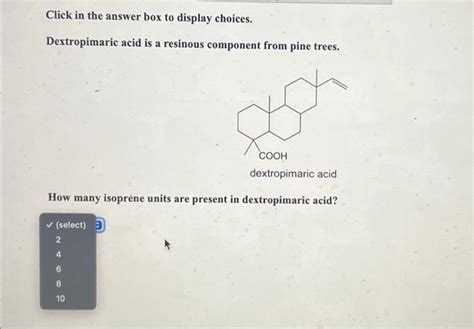 Solved Click In The Answer Box To Display Choices Chegg