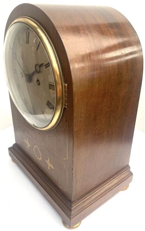 Antique English Twin Fusee Bracket Clock Arched Top Inlaid Day Fusee