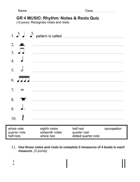 Nd Grade Rhythm Assessments Exclusive Music Artofit