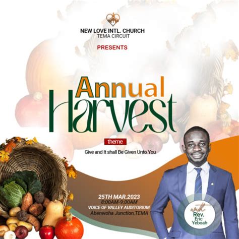 Annual Harvest Church Flyer Design Masterbundles