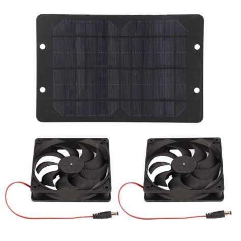 Solar Panel Fan Kit Waterproof Solar Powered Dual Fan 10w 12v Solar Exhaust Fan For Chicken