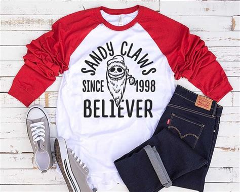 Sandy Claws Believer Raglan Shirt Jack Skellington Nighmare Etsy