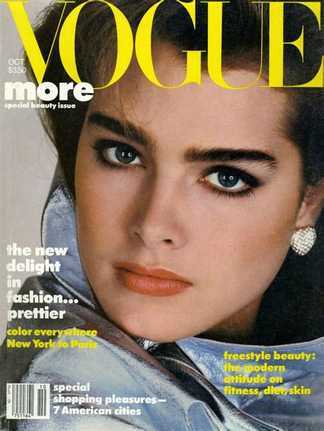 Model Icon Brooke Shields Vogue U S October 1984 Cover Photographed By Richard Avedon