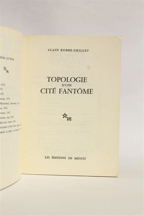 Topologie D Une Cit Fant Me By Robbe Grillet Alain Couverture Souple