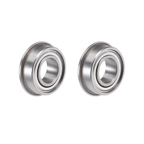 Uxcell Pcs Mf Zz Flange Ball Bearing X X Mm Shielded Chrome Steel