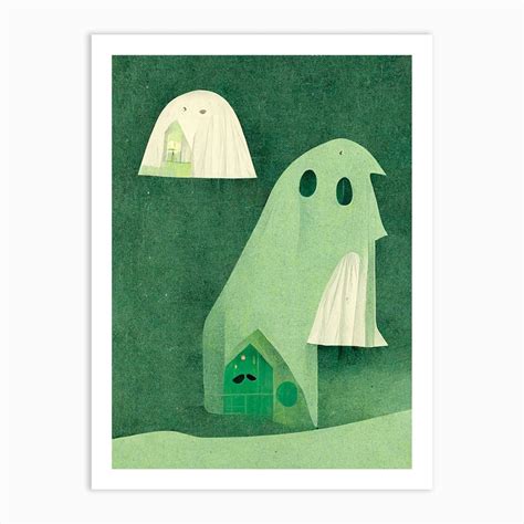 Green Ghost Art Print by Mambo - Fy