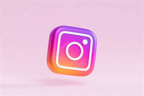 Premium Photo Instagram Logo Icon On Pink Surface