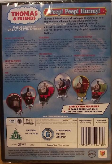 Thomas And Friends Peep Peep Hurray Three Cheers For Thomas Dvd On Ebid United Kingdom